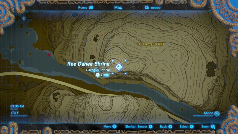 A tiny part of the game’s map at maximum zoom. X marks where I previously died. The game auto-saves often and revives you near where you croaked.
